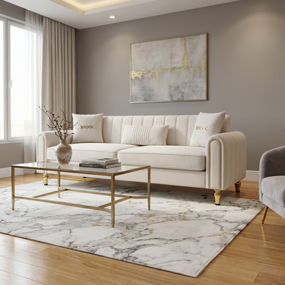 FX P11 CW Plush 3 Seater Sofa for Living Room