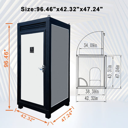 Outdoor Portable Toilet Cabin with Sink and Fan