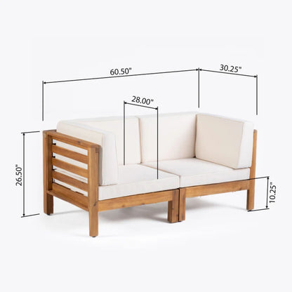 Oana 2-Piece Loveseat Set with Water-Resistant Cushions HouseOfZazla beige on Tampa Home & Garden Store
