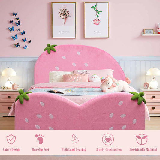 Kids Children Upholstered Berry Pattern Toddler Bed - Tampa Home & Garden Store