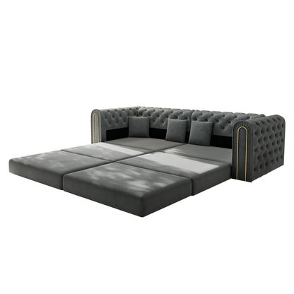 3 In 1 Convertible Sofa and Ottoman Bed