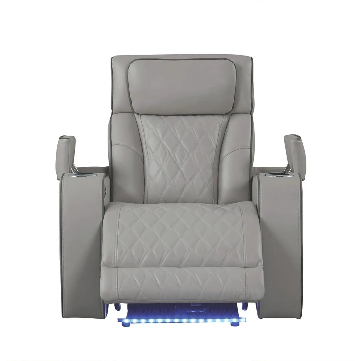 Fortuner Power Reclining Chair, gray quilted leather, Unique Piece Furniture on Tampa Home & Garden Store