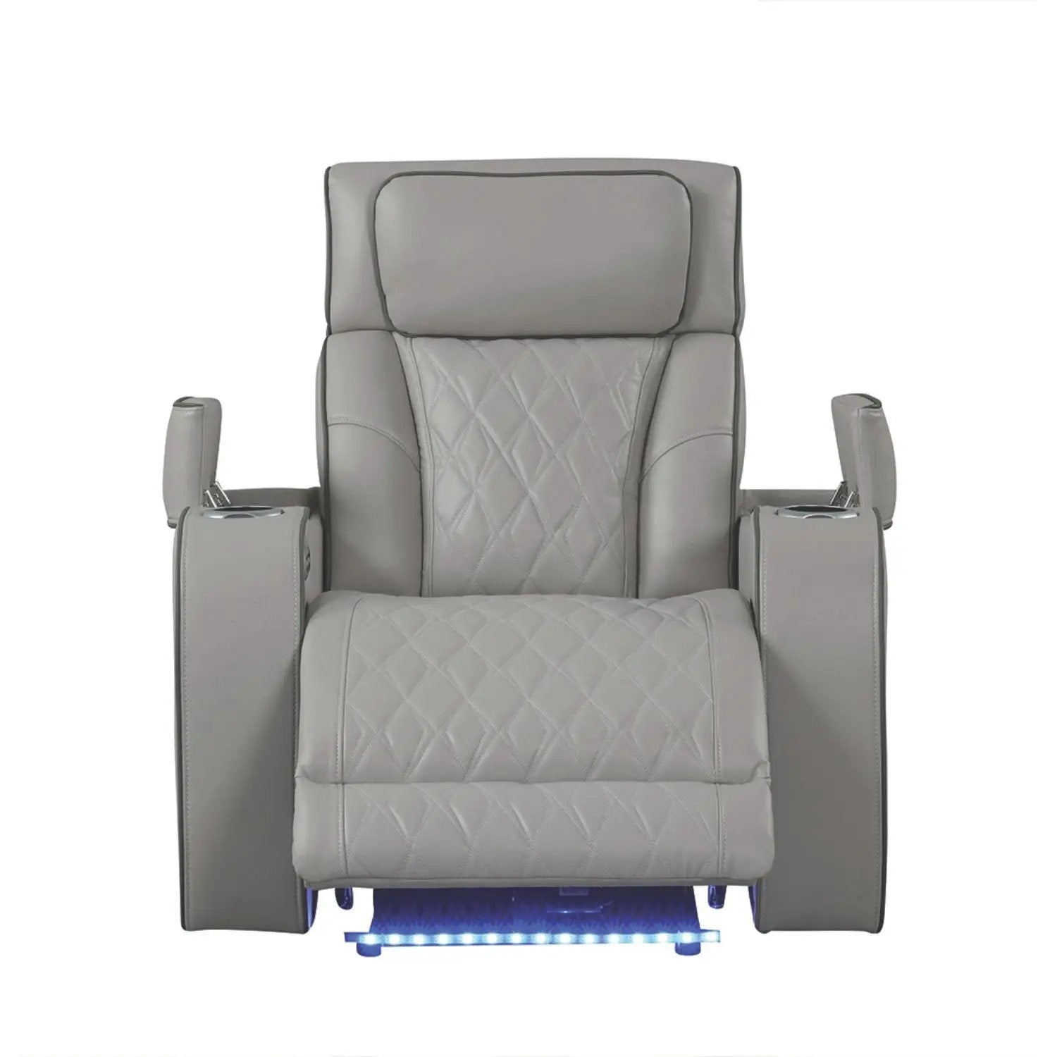 Fortuner Power Reclining Chair, gray quilted leather, Unique Piece Furniture on Tampa Home & Garden Store