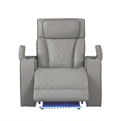Fortuner Power Reclining Chair, gray quilted leather, Unique Piece Furniture on Tampa Home & Garden Store