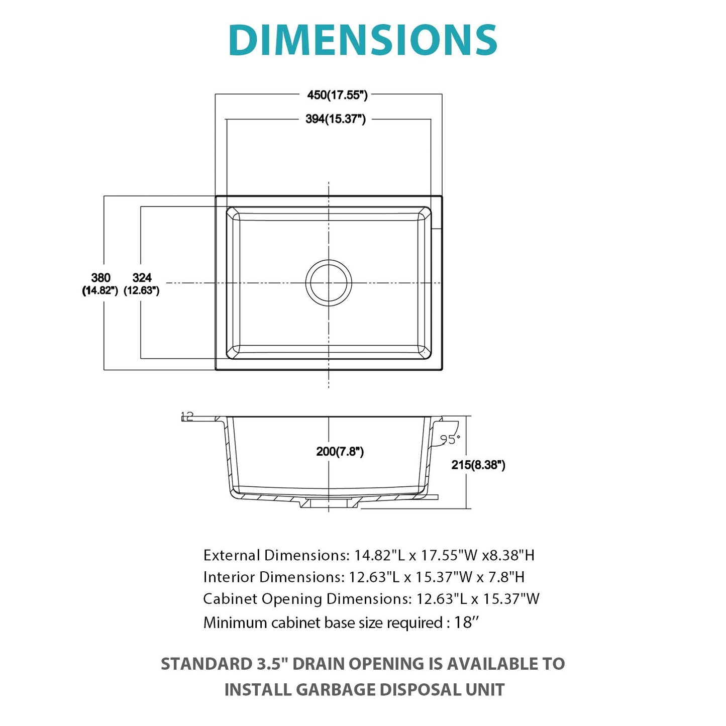 Quartz and Composite Undermount Kitchen Sink