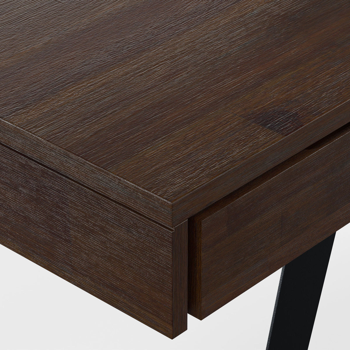 Handcrafted Acacia Desk And Drawer Storage writing desk by HouseOfZazla in dark brown wood on Tampa Home & Garden Store