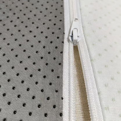10-inch queen size mattress with gray dotted fabric cover and white zipper edge by HouseOfZazla on Tampa Home & Garden Store