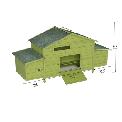 Large Wooden Chicken Coop and Two Nesting Boxes
