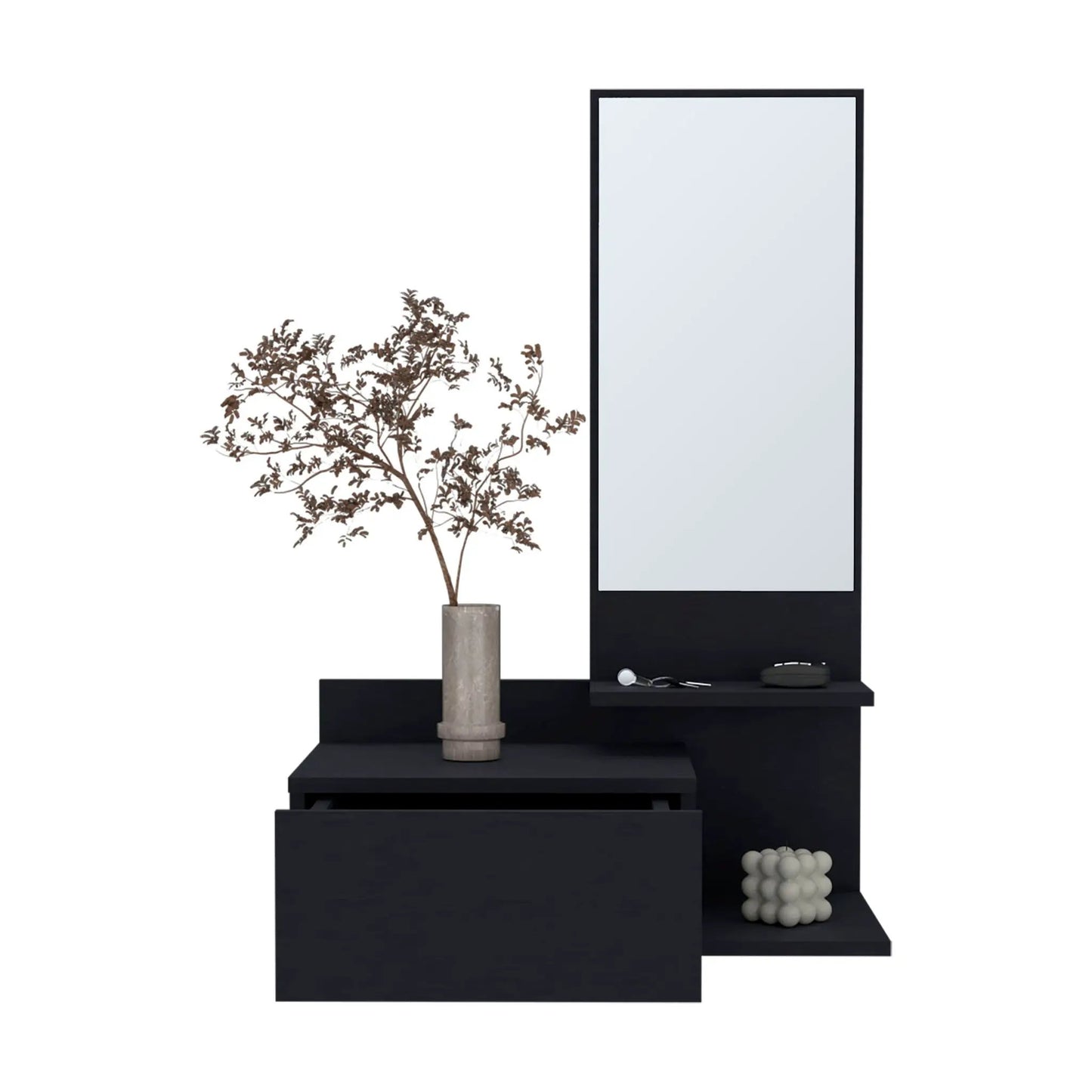 Lowell Floating Hallway Cabinet with Mirror