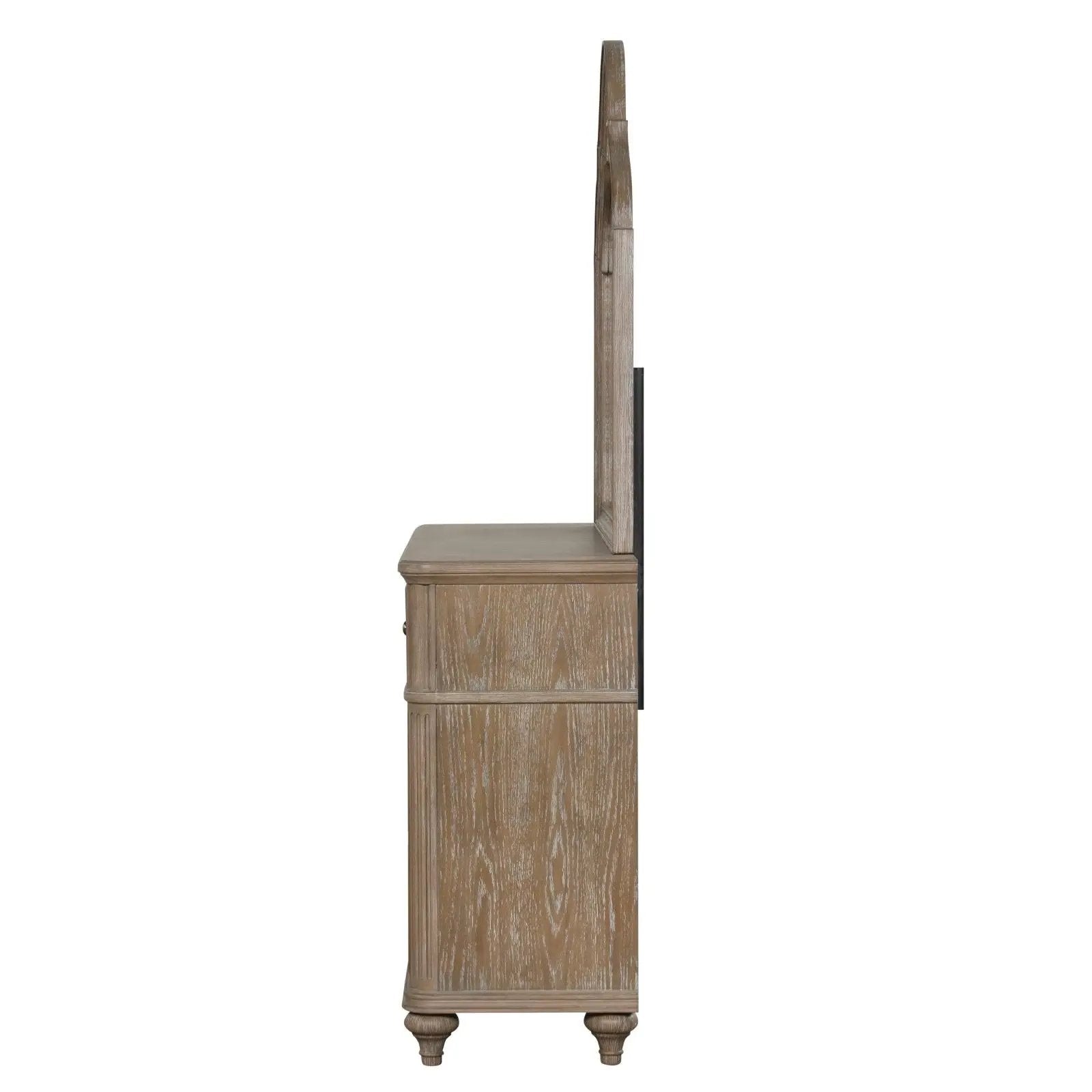 1 Piece Dresser oak rustic finish with dovetail drawers and tall back panel on Tampa Home & Garden Store