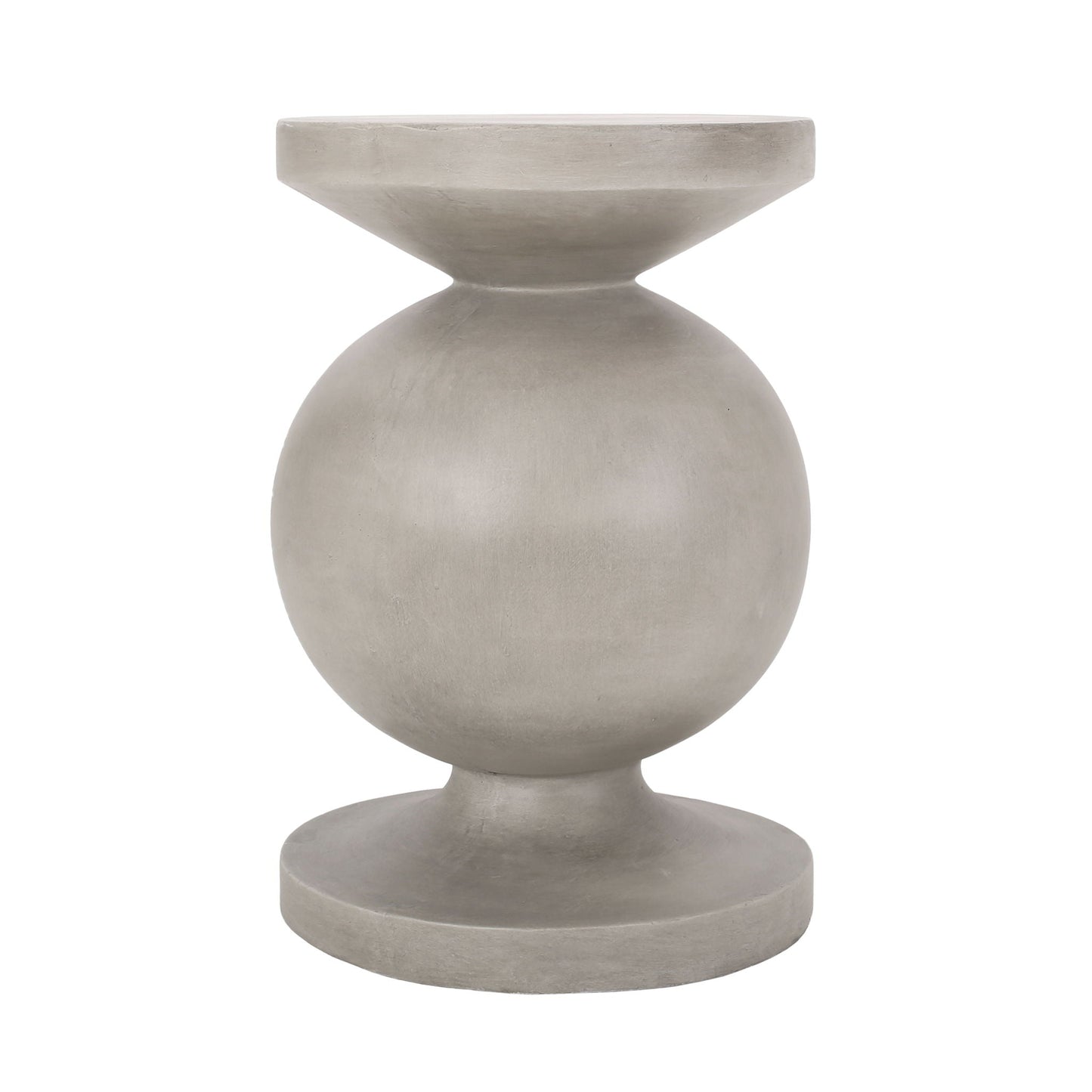 End Table, Outdoor - Natural concrete finish with rounded pedestal base HouseOfZazla on Tampa Home & Garden Store
