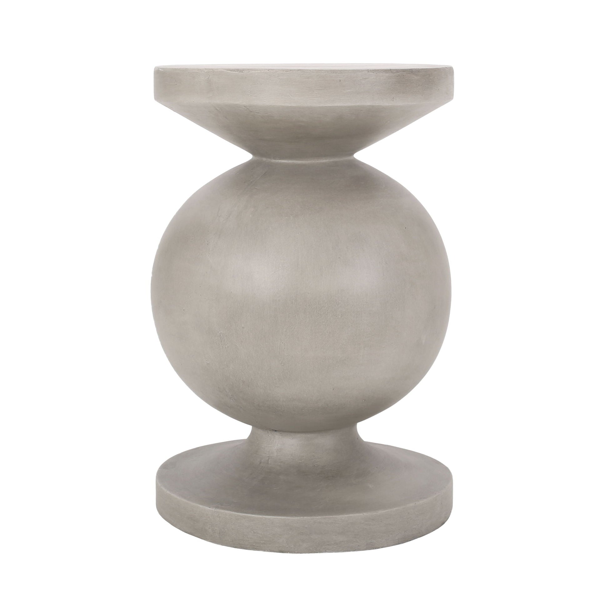 End Table, Outdoor - Natural concrete finish with rounded pedestal base HouseOfZazla on Tampa Home & Garden Store