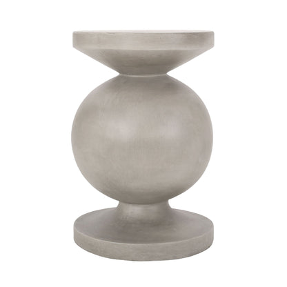 End Table, Outdoor - Natural concrete finish with rounded pedestal base HouseOfZazla on Tampa Home & Garden Store