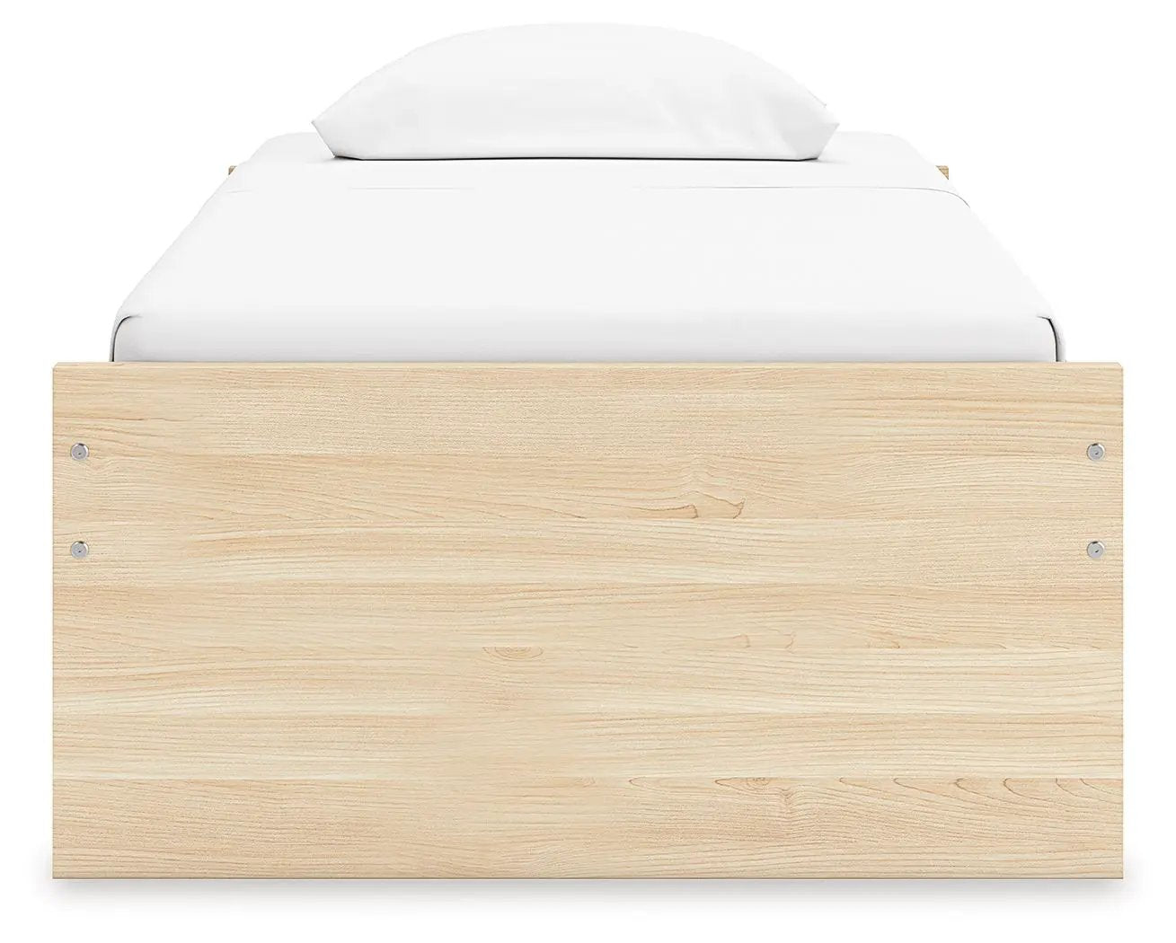 Onita platform storage bed natural oak frame with white bedding Unique Piece Furniture on Tampa Home & Garden Store