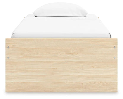 Onita platform storage bed natural oak frame with white bedding Unique Piece Furniture on Tampa Home & Garden Store