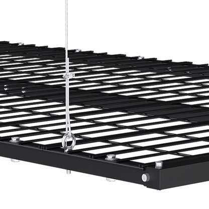 Overhead garage storage rack with crank system, black metal wall organizer by HouseOfZazla on Tampa Home & Garden Store