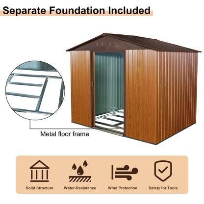 Outdoor Metal Storage Shed And Floor Base