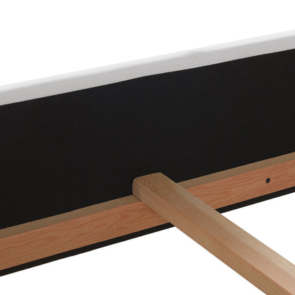 Solid Upholstered Bed Frame and Headboard Set