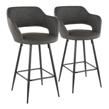 Margarite Contemporary Counter Stool Set of Two