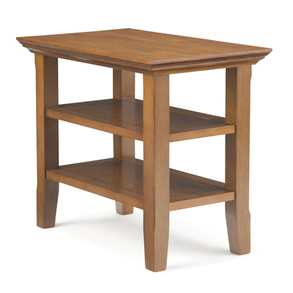 Acadian Narrow Side Table Handcrafted Solid Wood