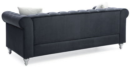 the Raisa Tufted Sofa and Nailhead Accents