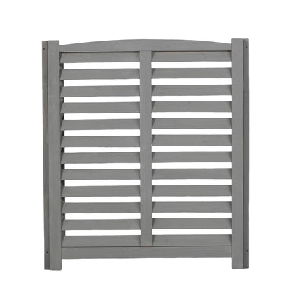 Solid Wood and Air Conditioner Privacy Fence