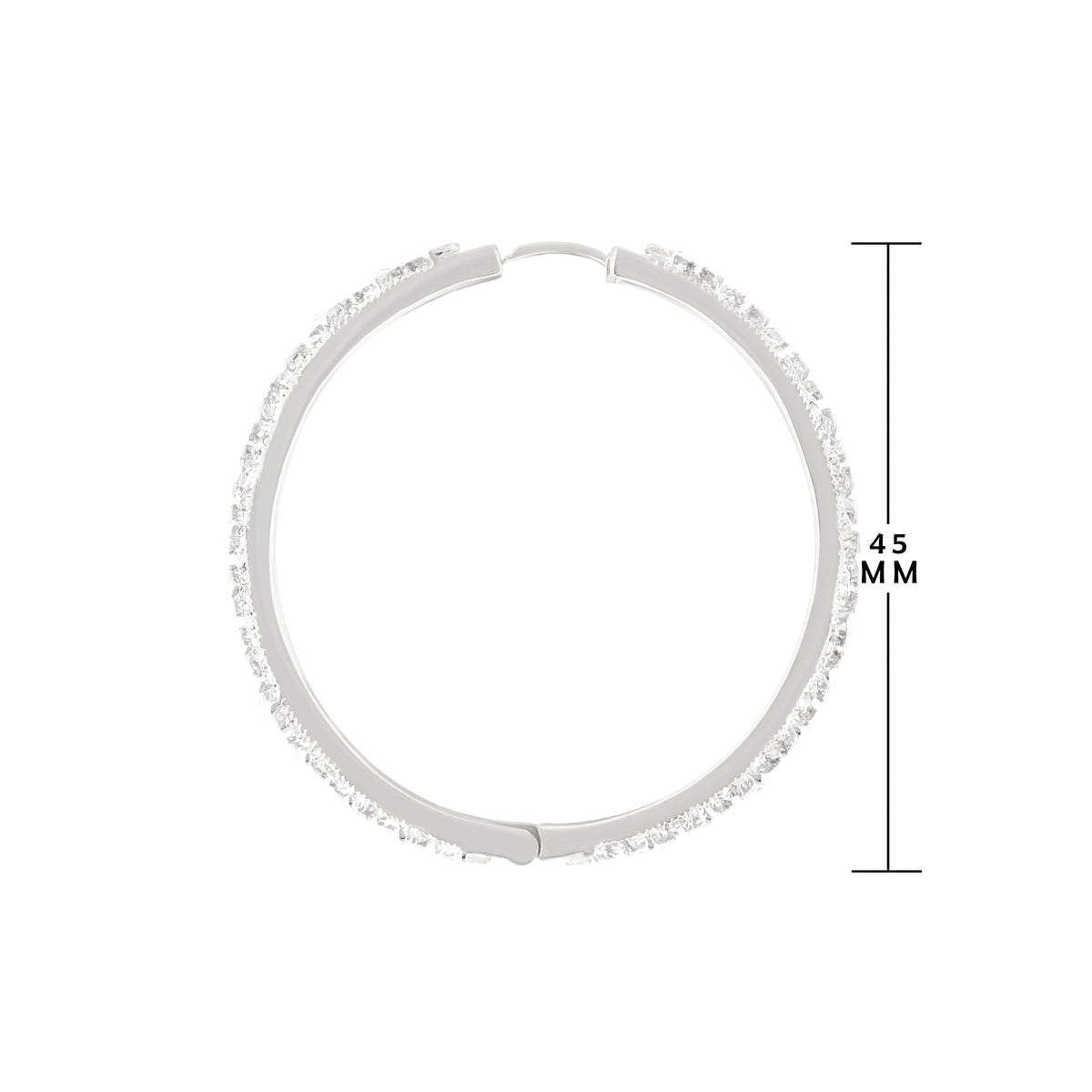 Crystal hoop earrings by Lauren G Adams, pave crystal accents, 45mm hoop on Tampa Home & Garden Store
