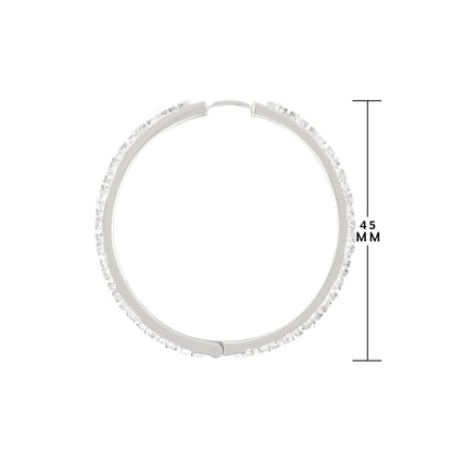 Crystal hoop earrings by Lauren G Adams, pave crystal accents, 45mm hoop on Tampa Home & Garden Store