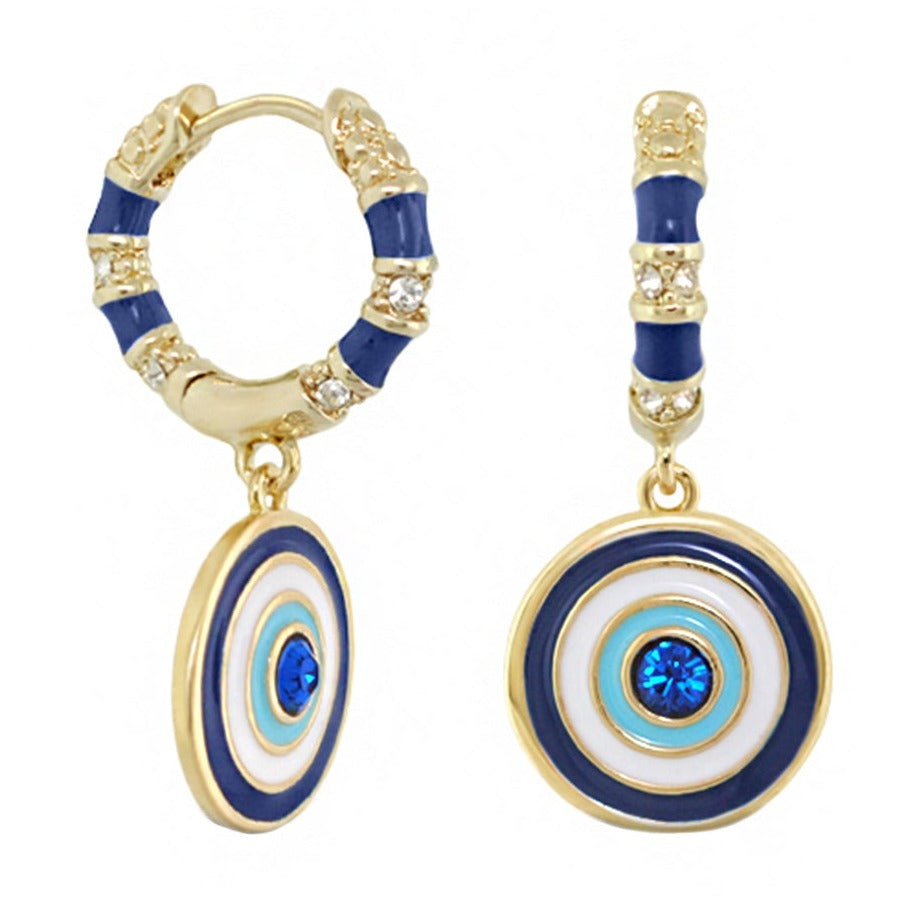 Lauren G Adams Evil Eye Earrings, blue enamel with crystals, set of 2 on Tampa Home & Garden Store on Tampa Home & Garden Store