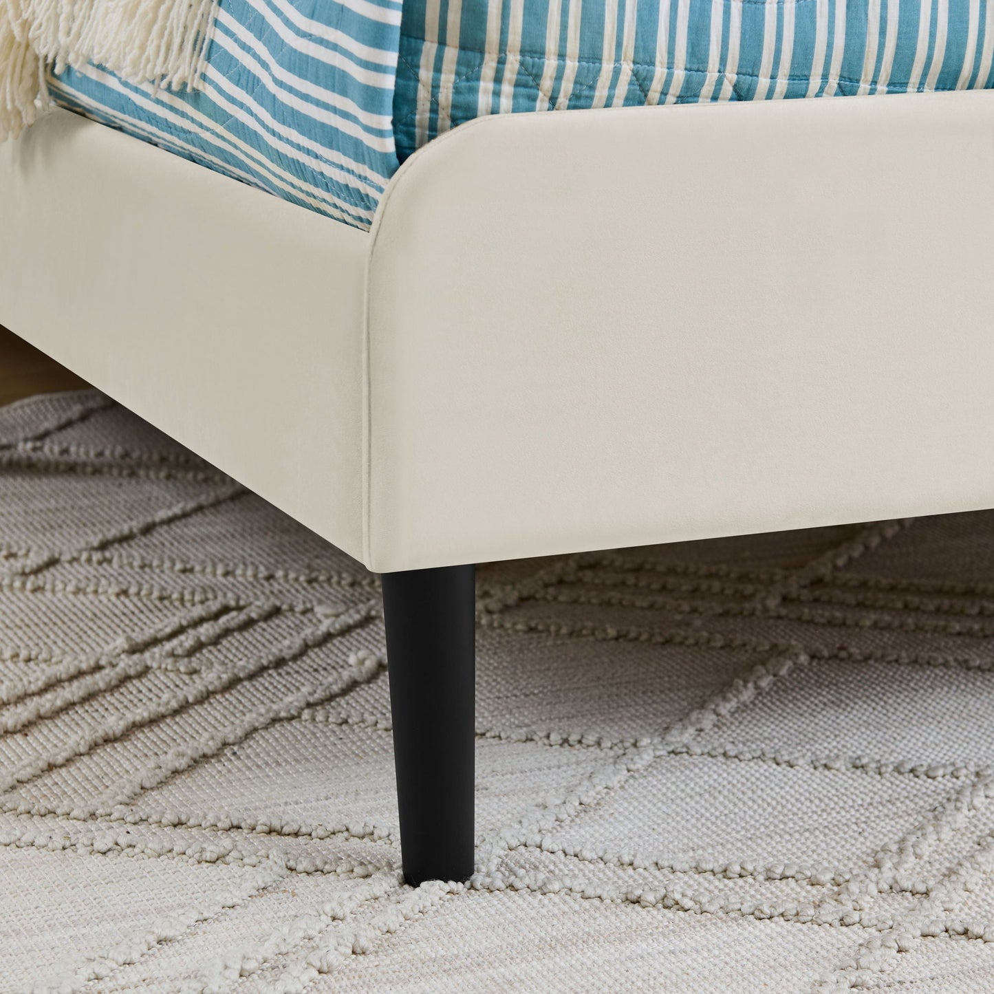 Upholstered Platform Sofa Bed with Drawers