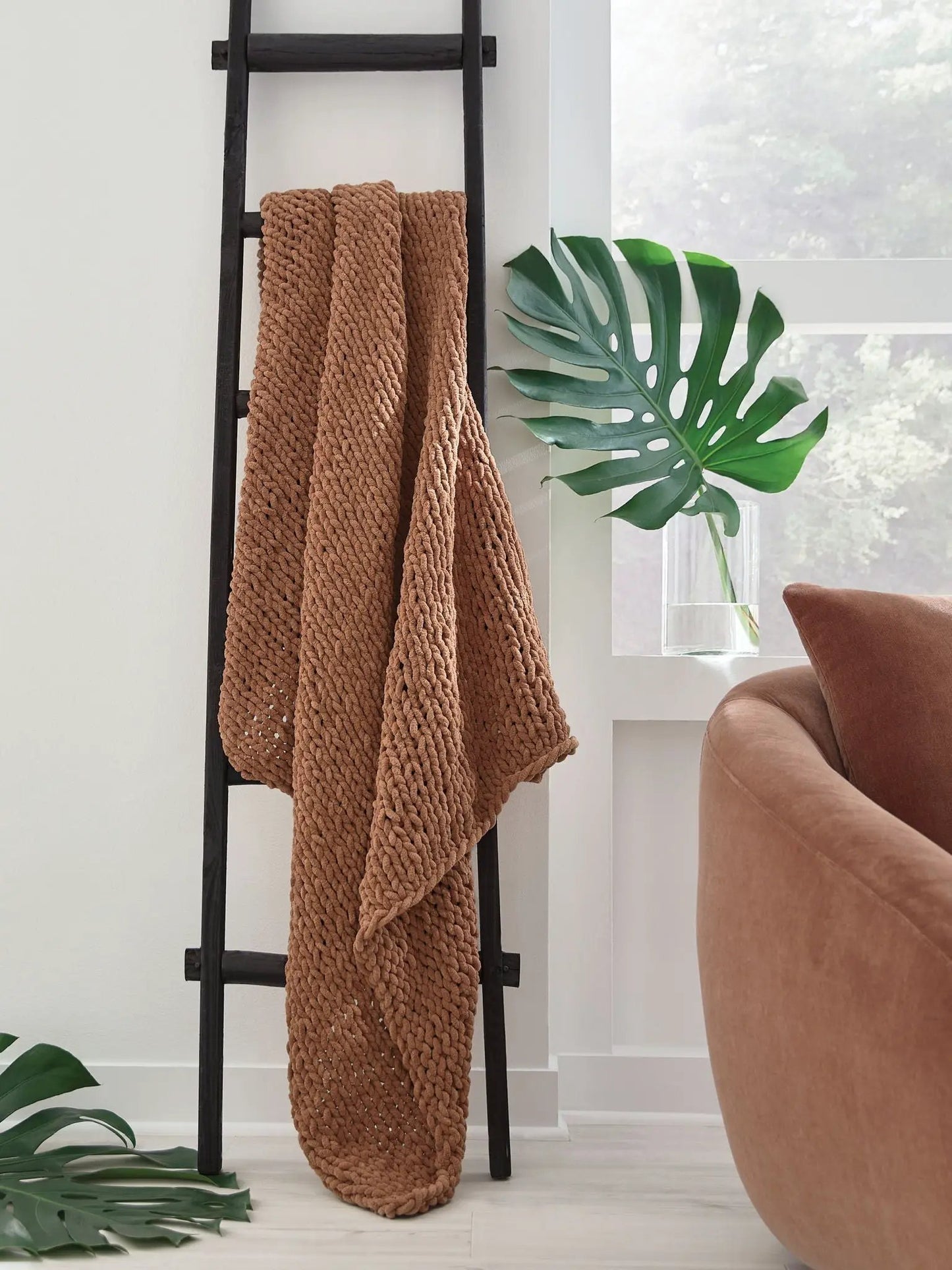Chaddon Ivory Chenille Throw Set of Three