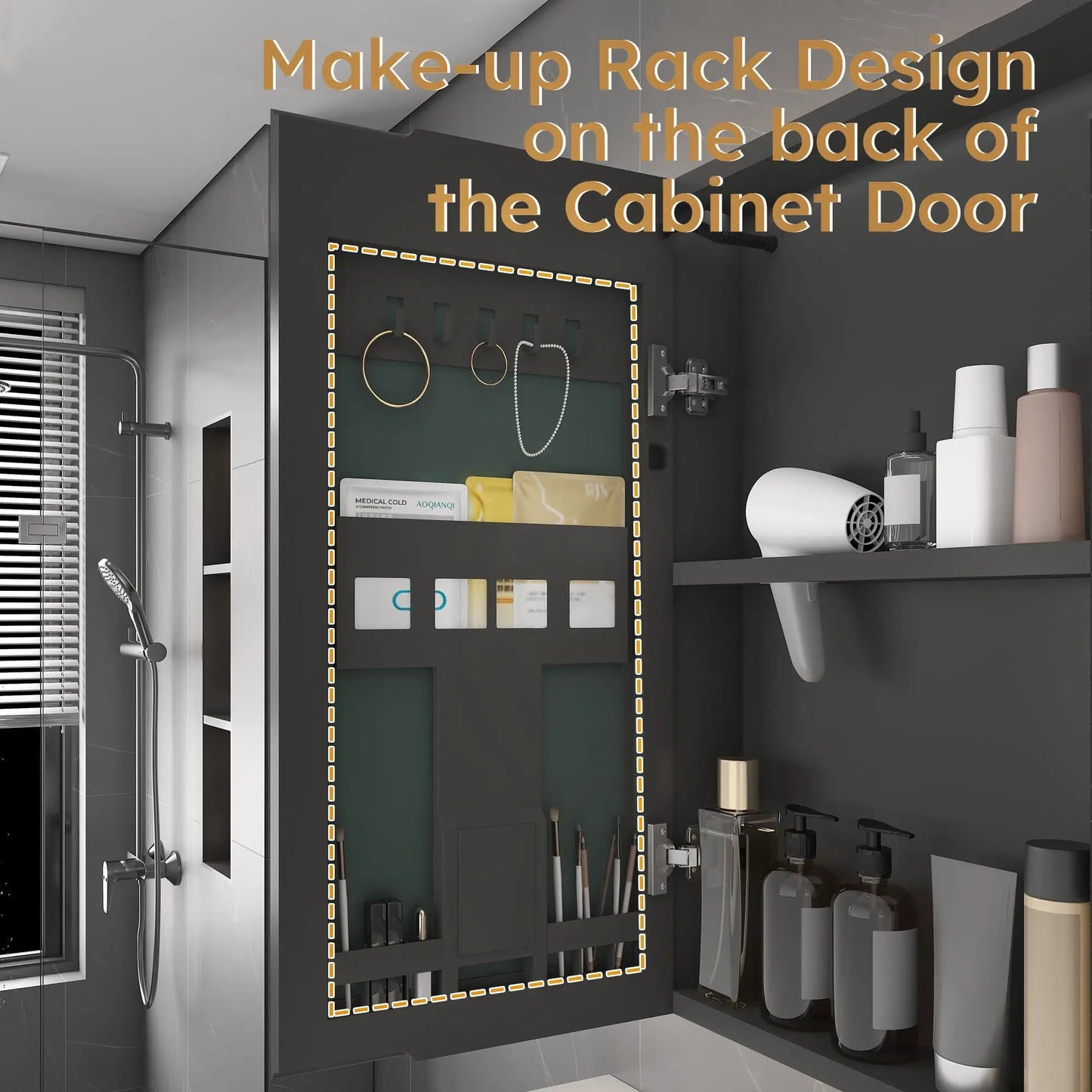 Aluminium Medicine Cabinet Mirror With Led Light