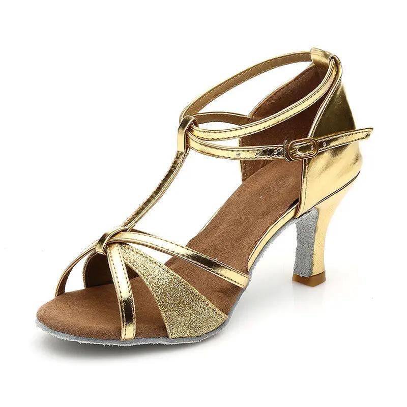 Latin Dance Shoes for Ladies Mid High Heels