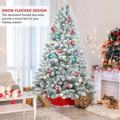 4ft Flocked Christmas Tree with Pine Cones and Snowy PVC Design by HouseOfZazla on Tampa Home & Garden Store