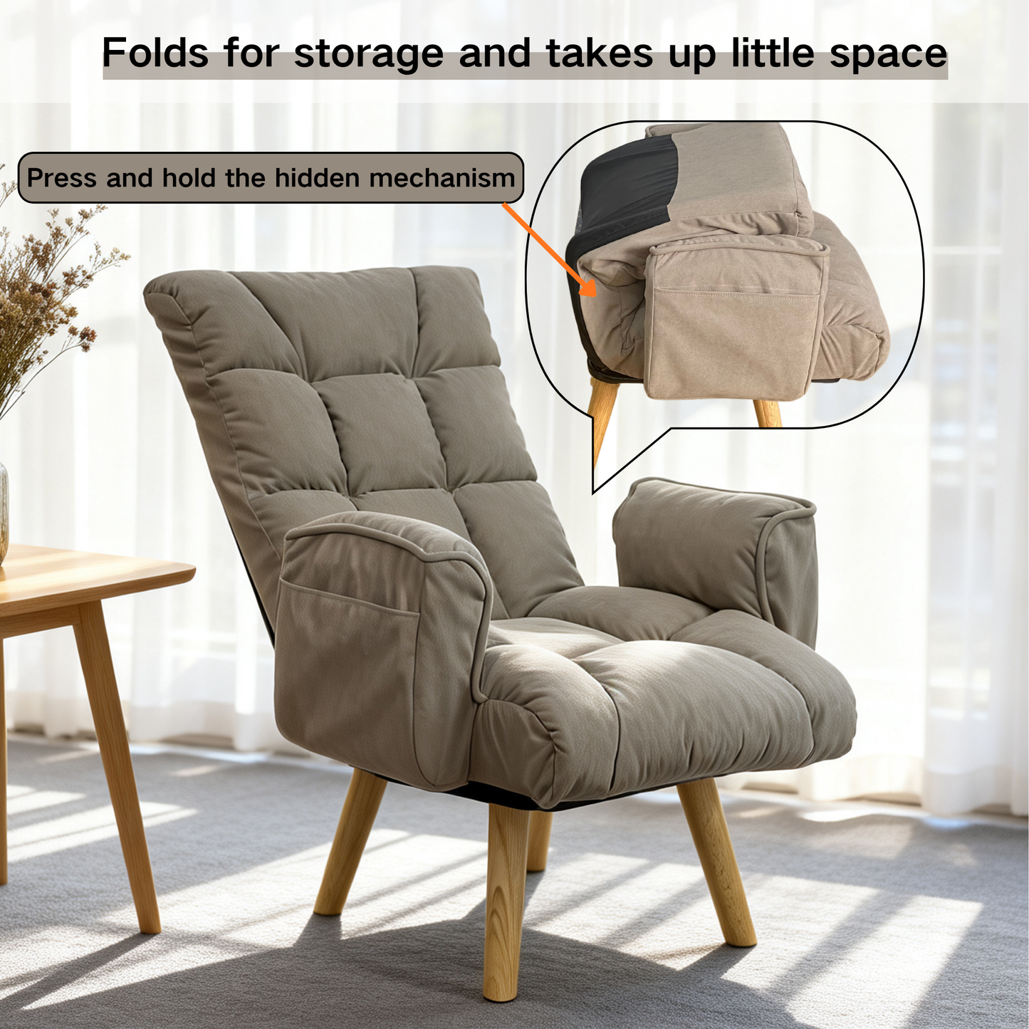 Rotatable and Adjustable Sofa Lounge Chair
