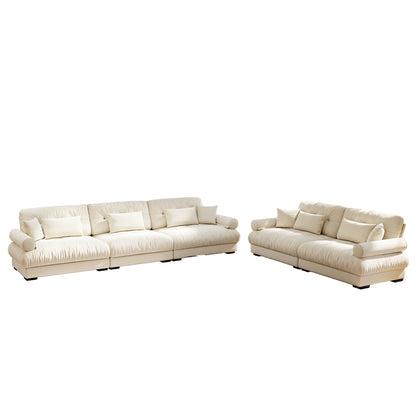 Modern Modular Velvet Sofa Set and Cushions
