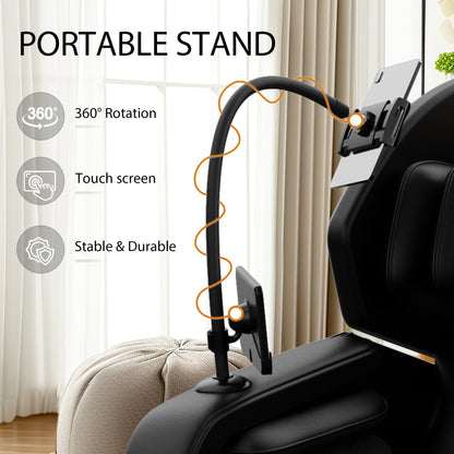 Massage chair recliner by HouseOfZazla with black upholstery and integrated touch screen on Tampa Home & Garden Store