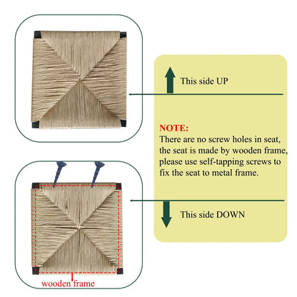 Bar Stools Paper Rope Weave Dining Chairs