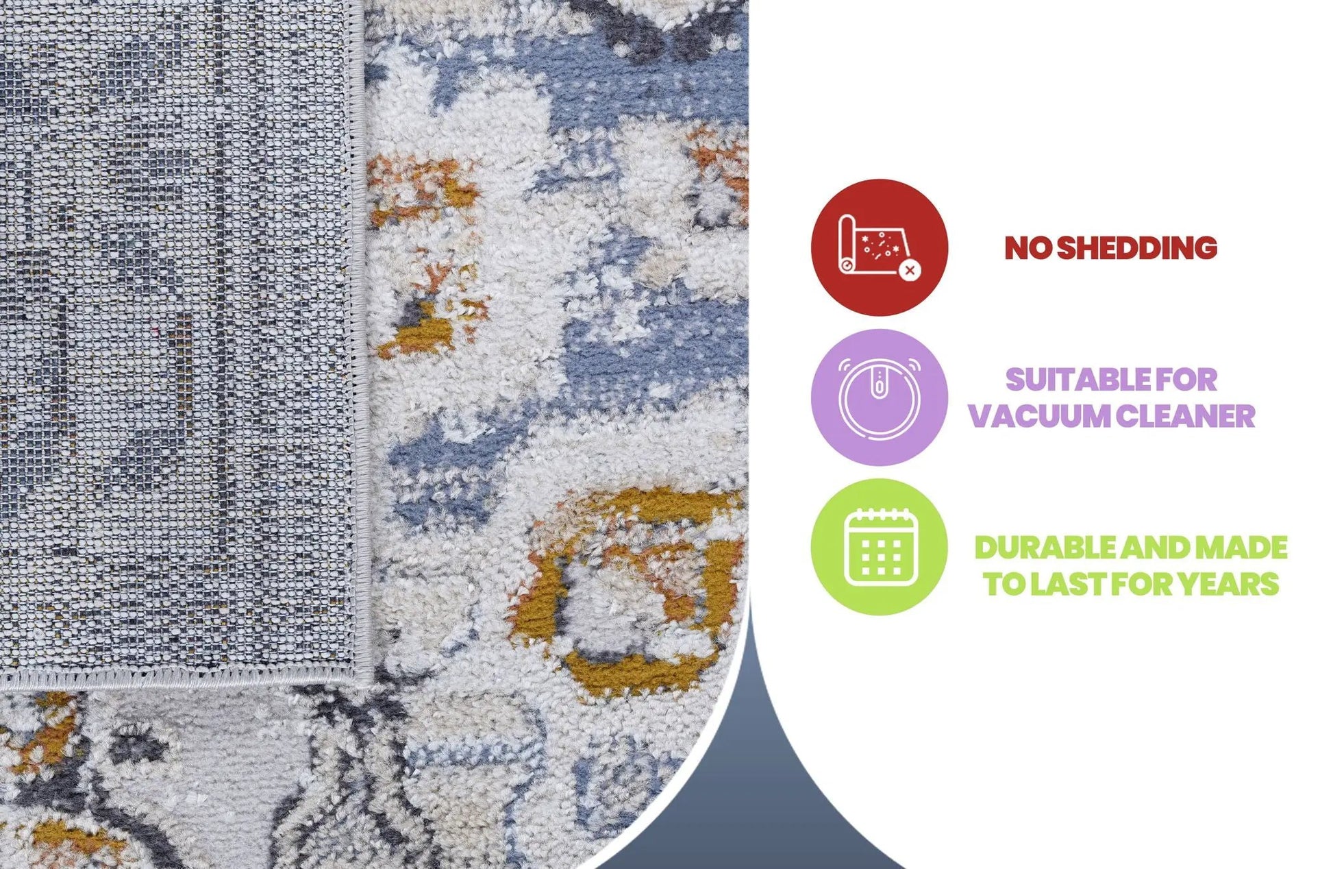 Payas Medallion Rug by Unique Piece Furniture, blue gray multicolor plush pile area rug on Tampa Home & Garden Store