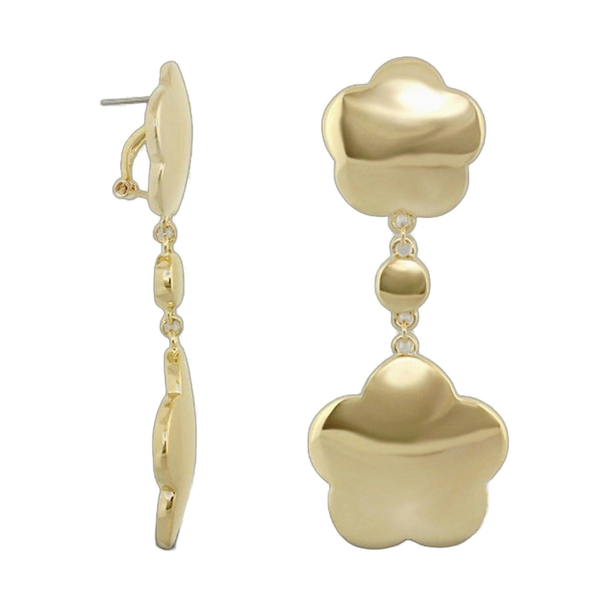 Shiny Daisy Earrings gold-tone chandelier earrings with chain drops by Lauren G Adams on Tampa Home & Garden Store