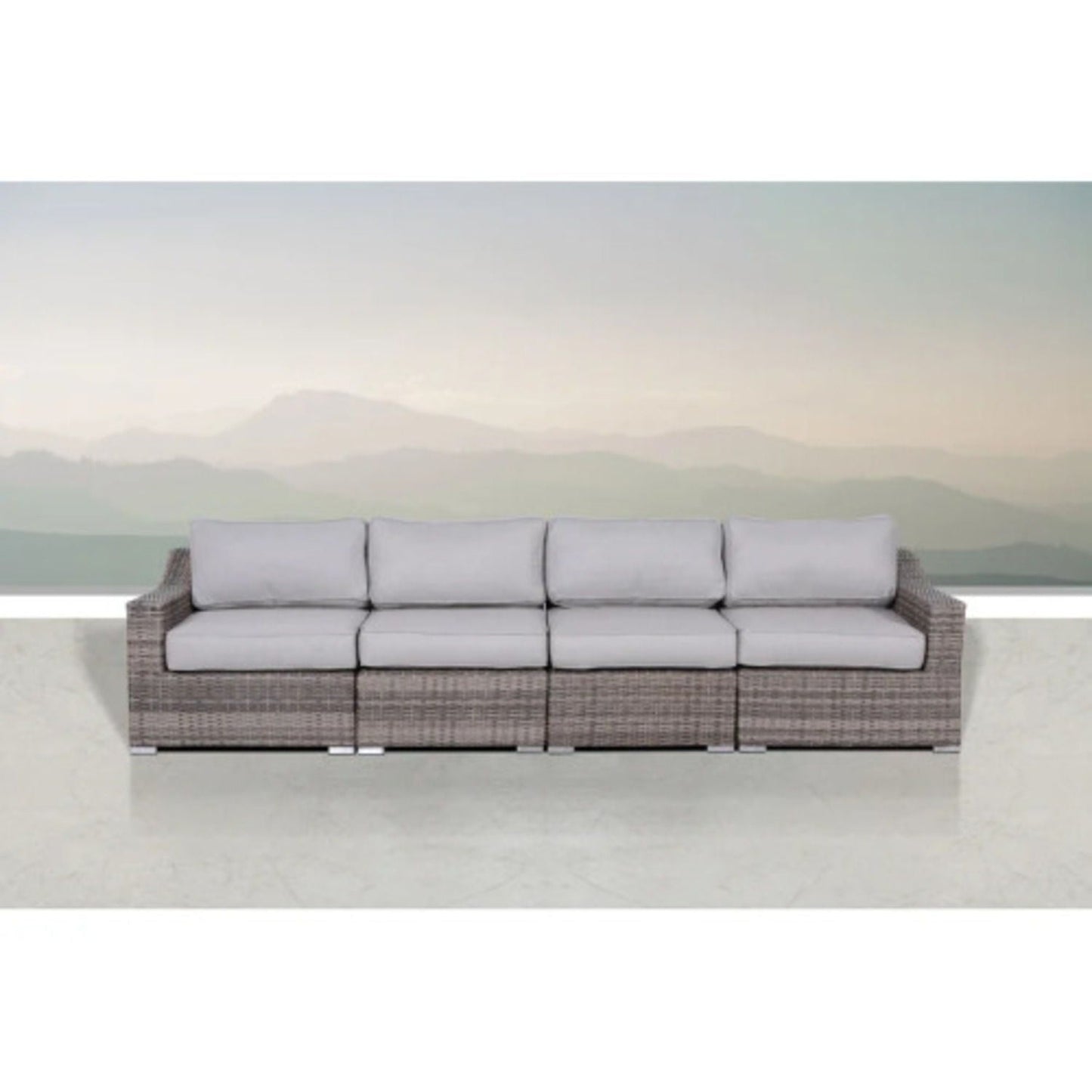Fully Assembled Rattan Wicker Outdoor Sectional