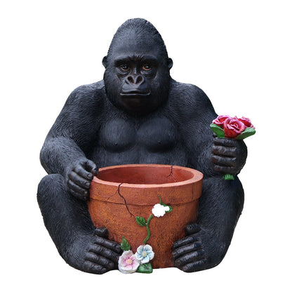 Chimpanzee Flower Pot and Outdoor Sculpture