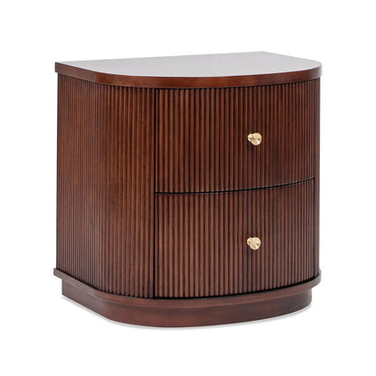 Valentine Two Drawer Beech Storage Side Table