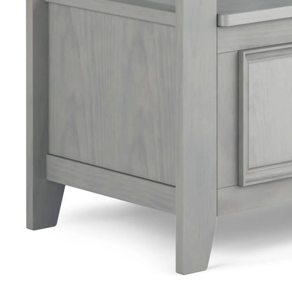 Amherst Entryway Storage Bench in light gray washed wood by Unique Piece Furniture on Tampa Home & Garden Store