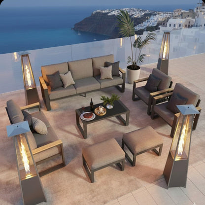 Modern Outdoor Sofa Set with the Coffee Table