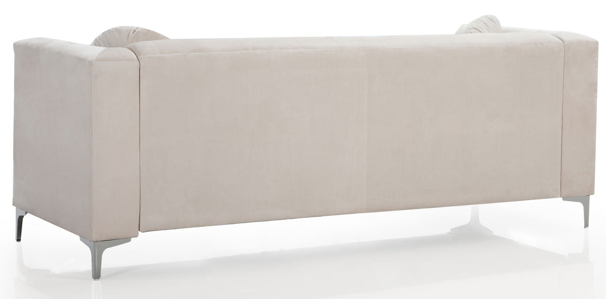 Pompano Elegant Contemporary Microsuede Sofa