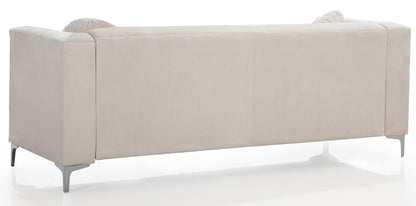 Pompano Elegant Contemporary Microsuede Sofa