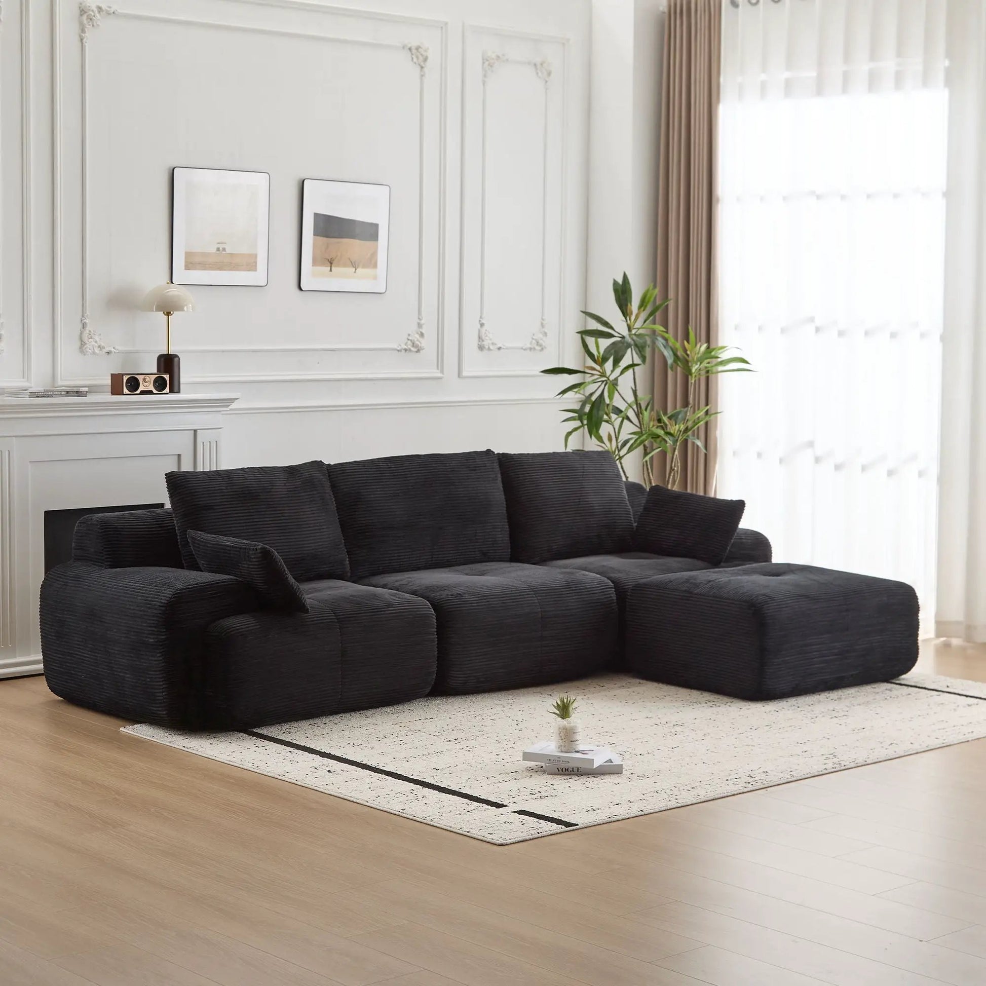 Compressed Sofa 2-Piece Living Room Set in black by Unique Piece Furniture on Tampa Home & Garden Store