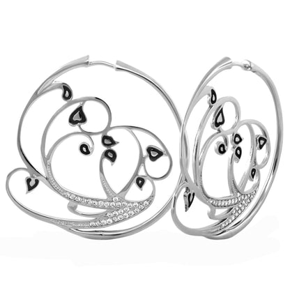 Black Rose Garden Leaves Earrings and Gold Plated