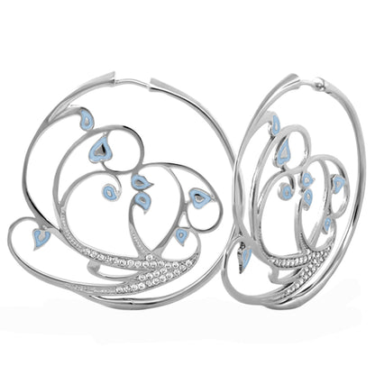 Black Rose Garden Leaves Earrings and Gold Plated